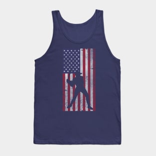 Patriotic American Flag Baseball Sports Tank Top